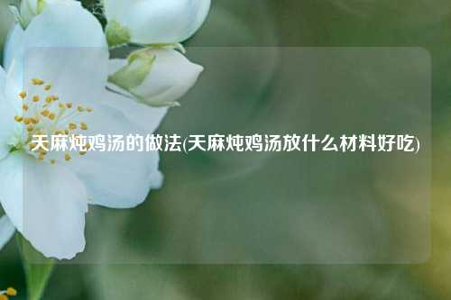 天麻炖鸡汤的做法(天麻炖鸡汤放什么材料好吃)