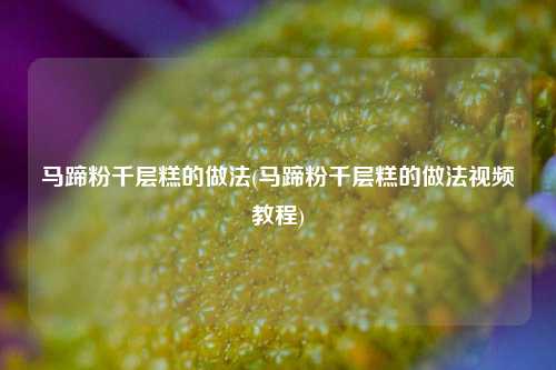 马蹄粉千层糕的做法(马蹄粉千层糕的做法视频教程)